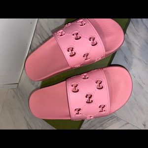 Pink Authentic Gucci Slides